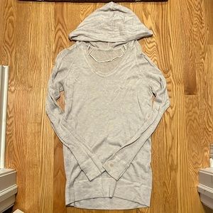 Lulu cream brushed hooded sweater